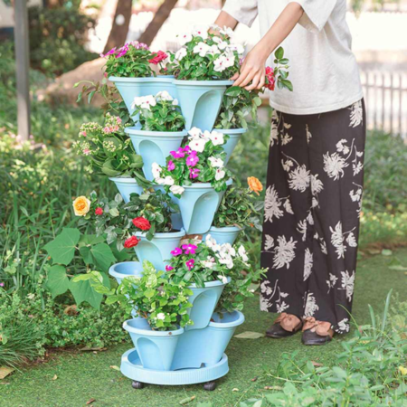 Stackable Gardening Tower(π 50% OFF + Buy 5 Free Shipping)
