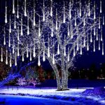 576 LED Meteor Shower Lights LED Falling Rain Lights 12 Tubes Outdoor Christmas