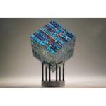 Crystal sculpture table ornament magic chromaticity cube