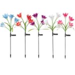 πSolar Garden Lights with Bigger Lily Flowers