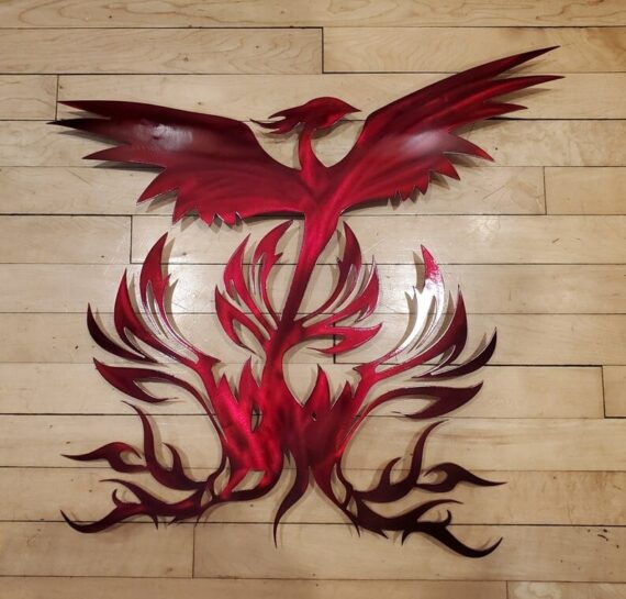 Handmade Phoenix Metal Art