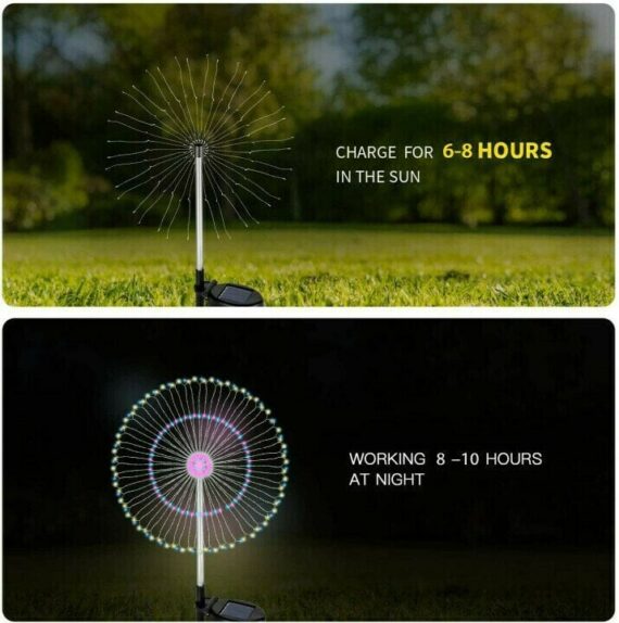 🎁Last Day Sale- SAVE 70%💦Waterproof Solar Garden Fireworks Lamp