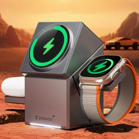 G-OUSSVE|Wireless charger supports Qi2 protocol, compatible with MagSafe magnetic fast charging for phones, watches, and earbuds, compatible with Apple and Android